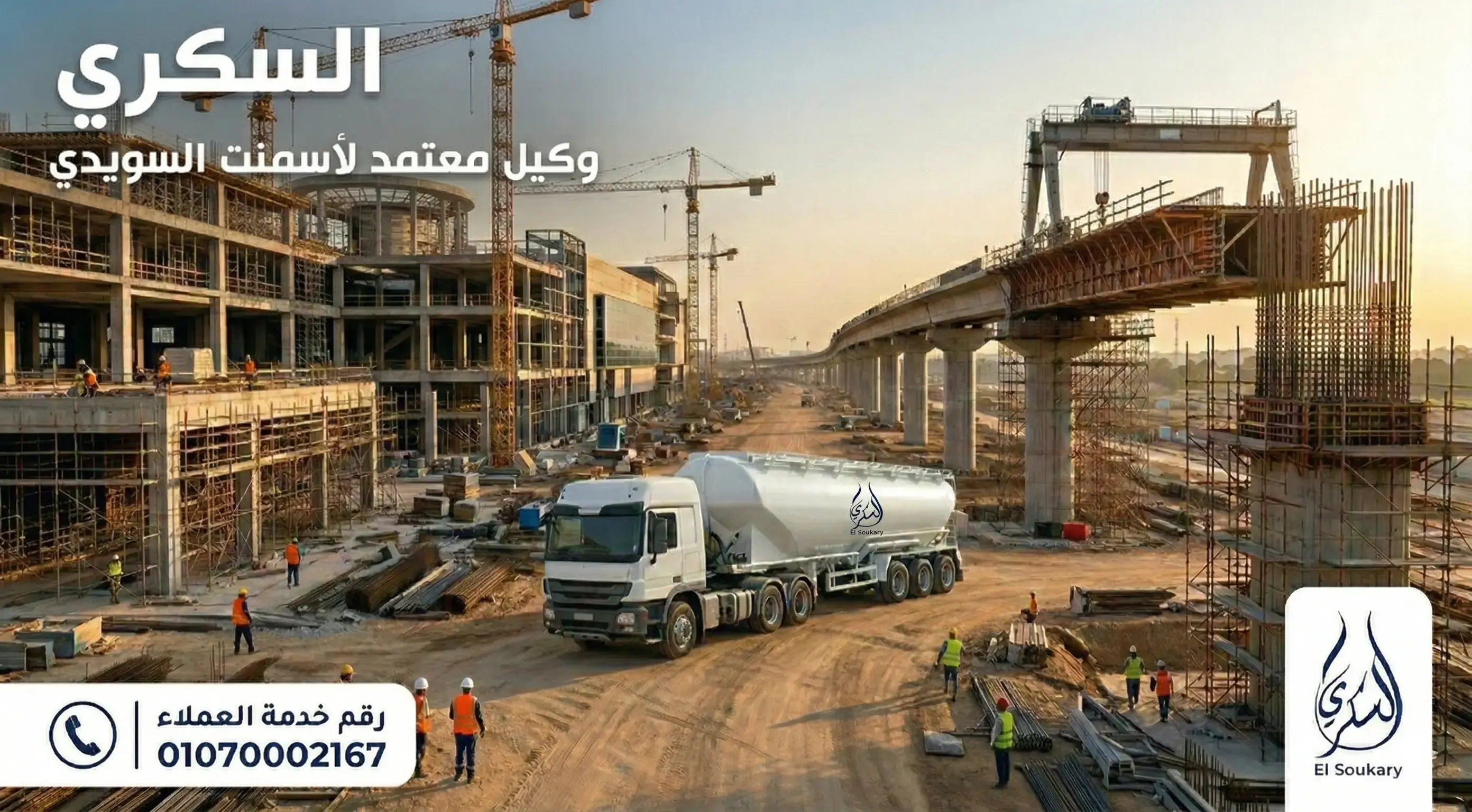 🏗️ محطات الخرسانة والمشروعات الكبرى تحتاج إمداد ثابت بدون توقف