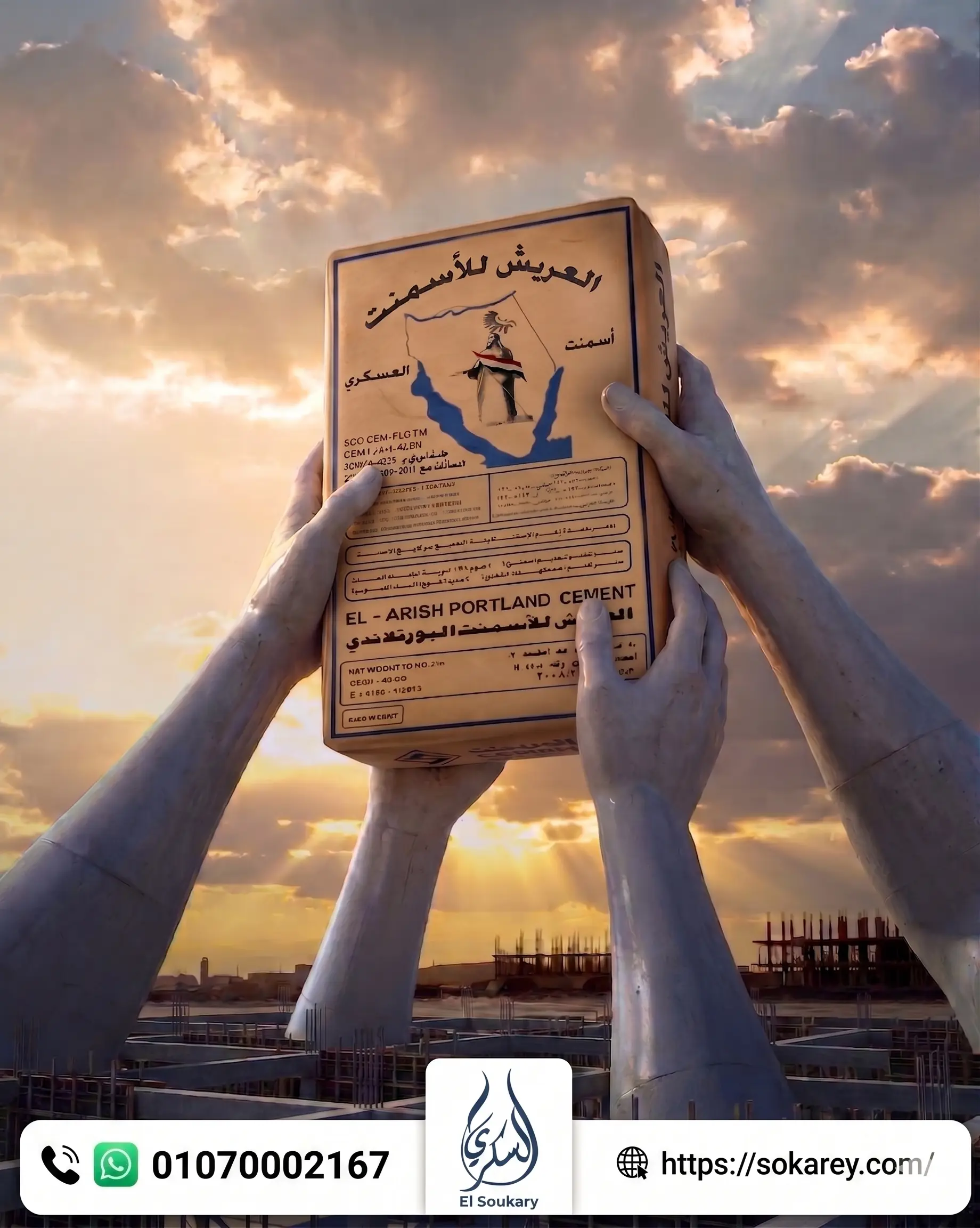 🏗️ أسمنت العريش… أساس المشروعات القوية وبداية البناء الحقيقي