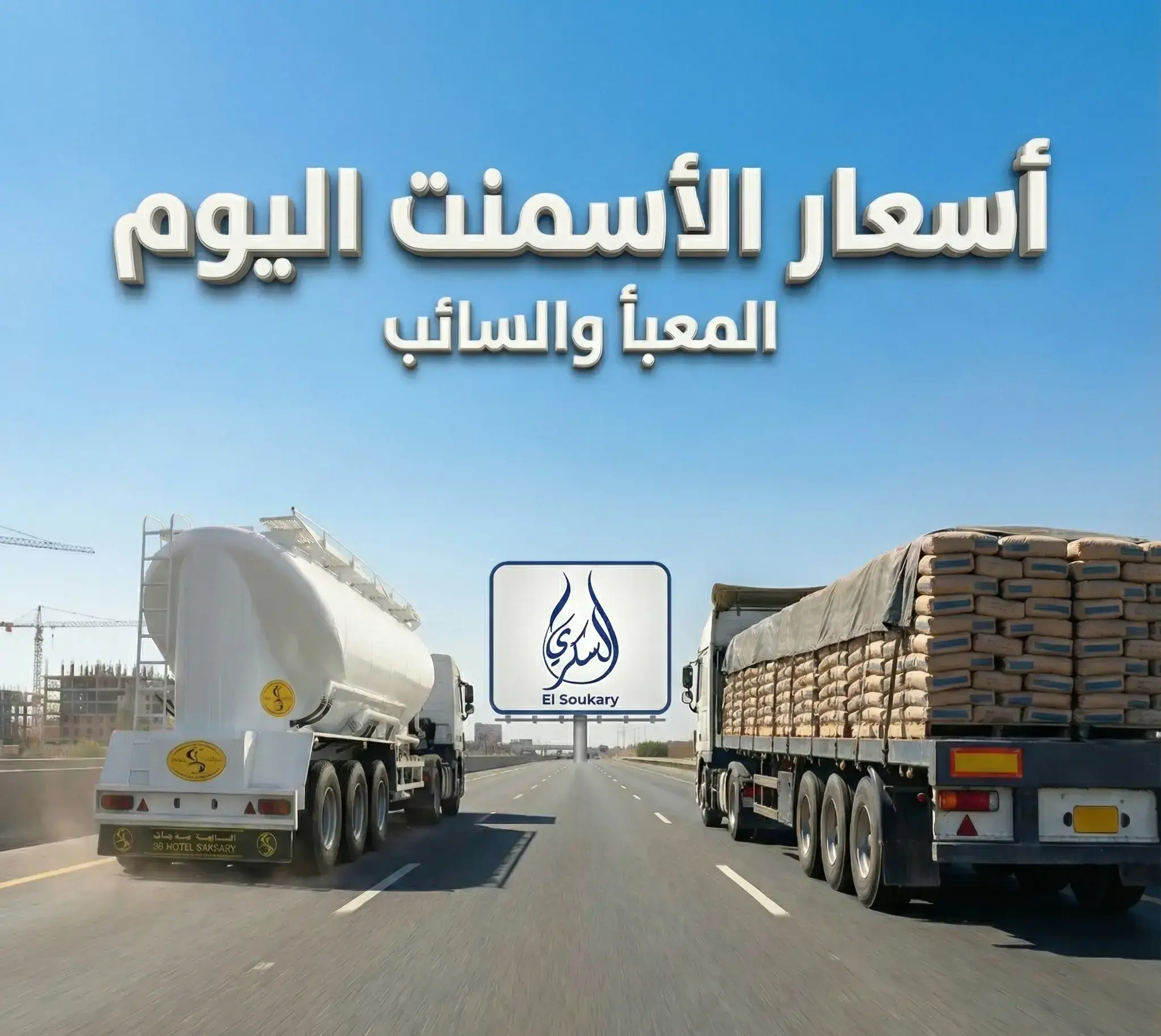 أسعار الأسمنت اليوم (المعبأ – السائب)  الاتنين 3 اغسطس 2026