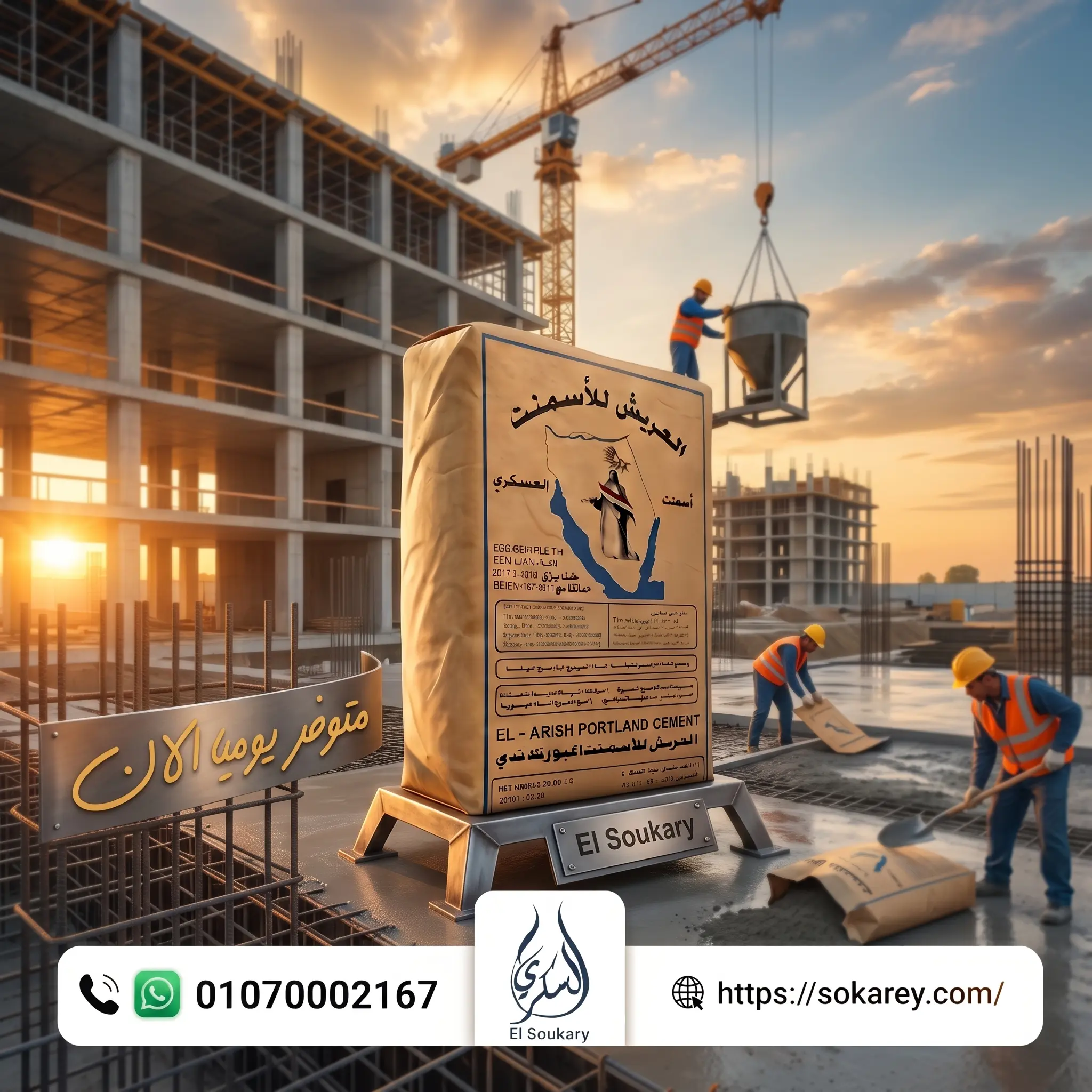 🏗️ أسمنت العريش | دعم موثوق لمتطلبات البناء والإنشاء