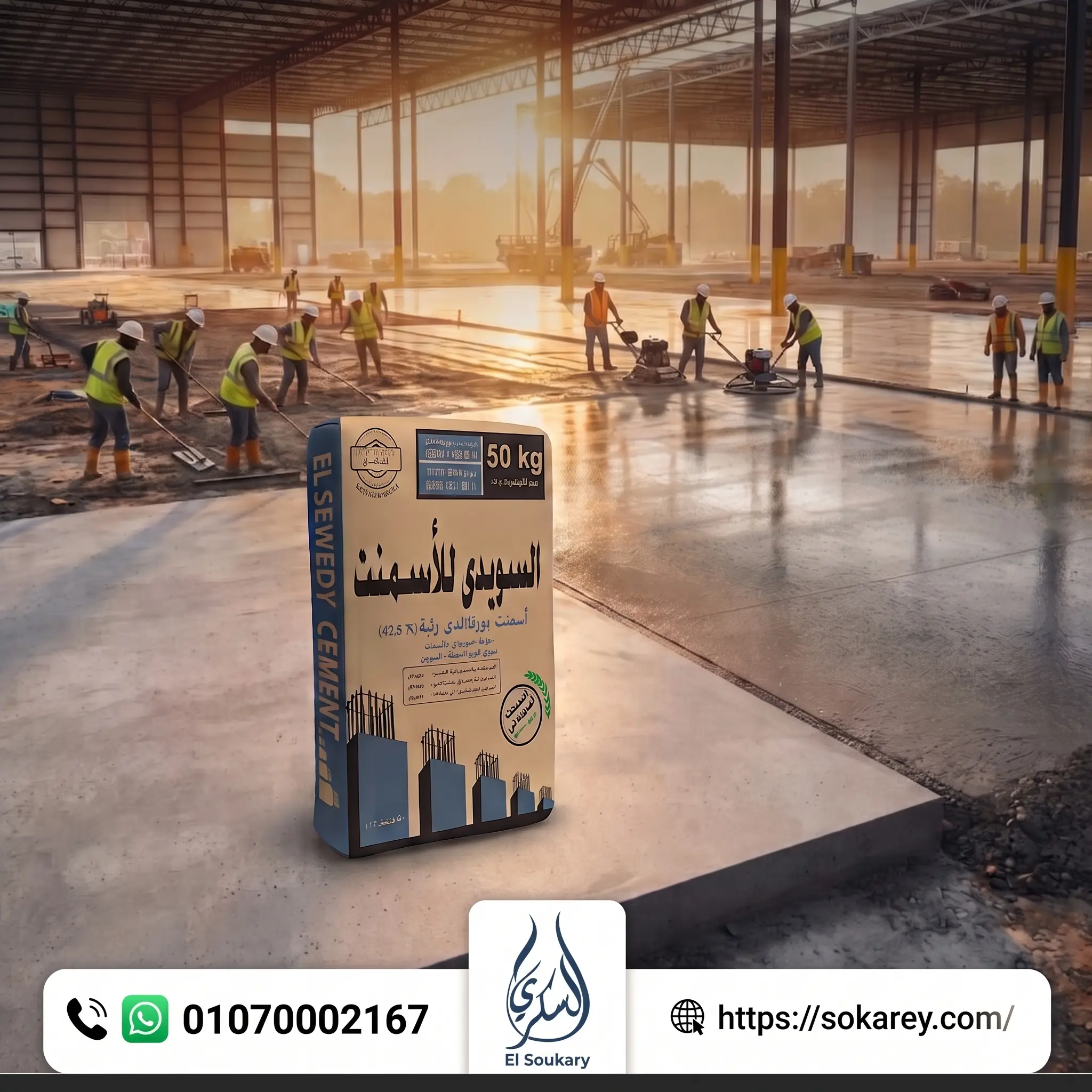 🏗️ أسمنت السويدي 42.5 | خيار مناسب لمختلف أعمال التشييد والبناء