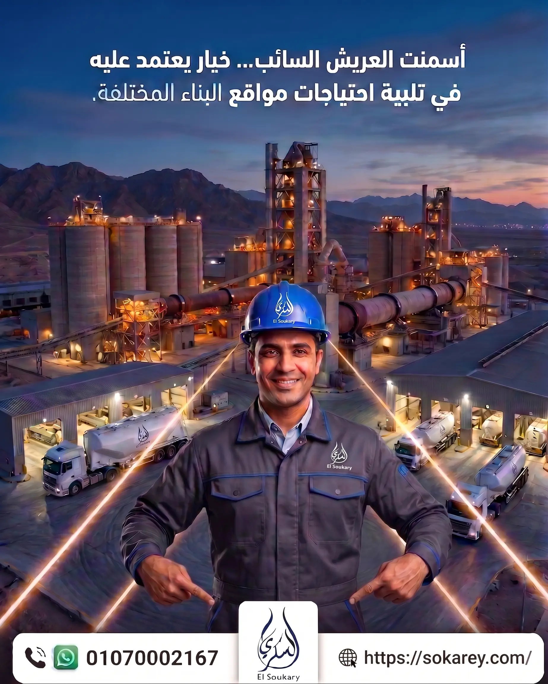 🏗️ أسمنت العريش السائب… توريد يلبي احتياجات مشروعاتك